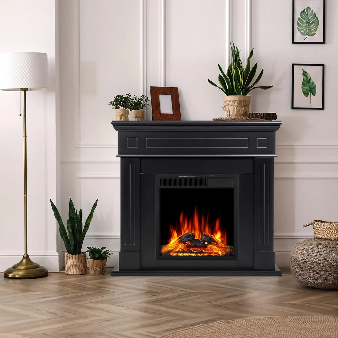 R.W.FLAME 43-inch Mantel Electric Fireplace