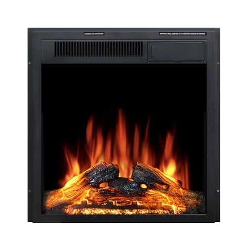 R.W.FLAME Classic Electric Fireplace Insert — 22'' · Black detail 1