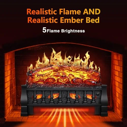 R.W.FLAME 21-inch Electric Log Heater — 21" · Birch Logs Insert detail 3