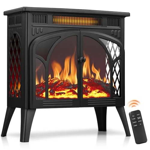 R.W.FLAME 25-inch Cathedral Electric Stove — 25" · Black detail 1