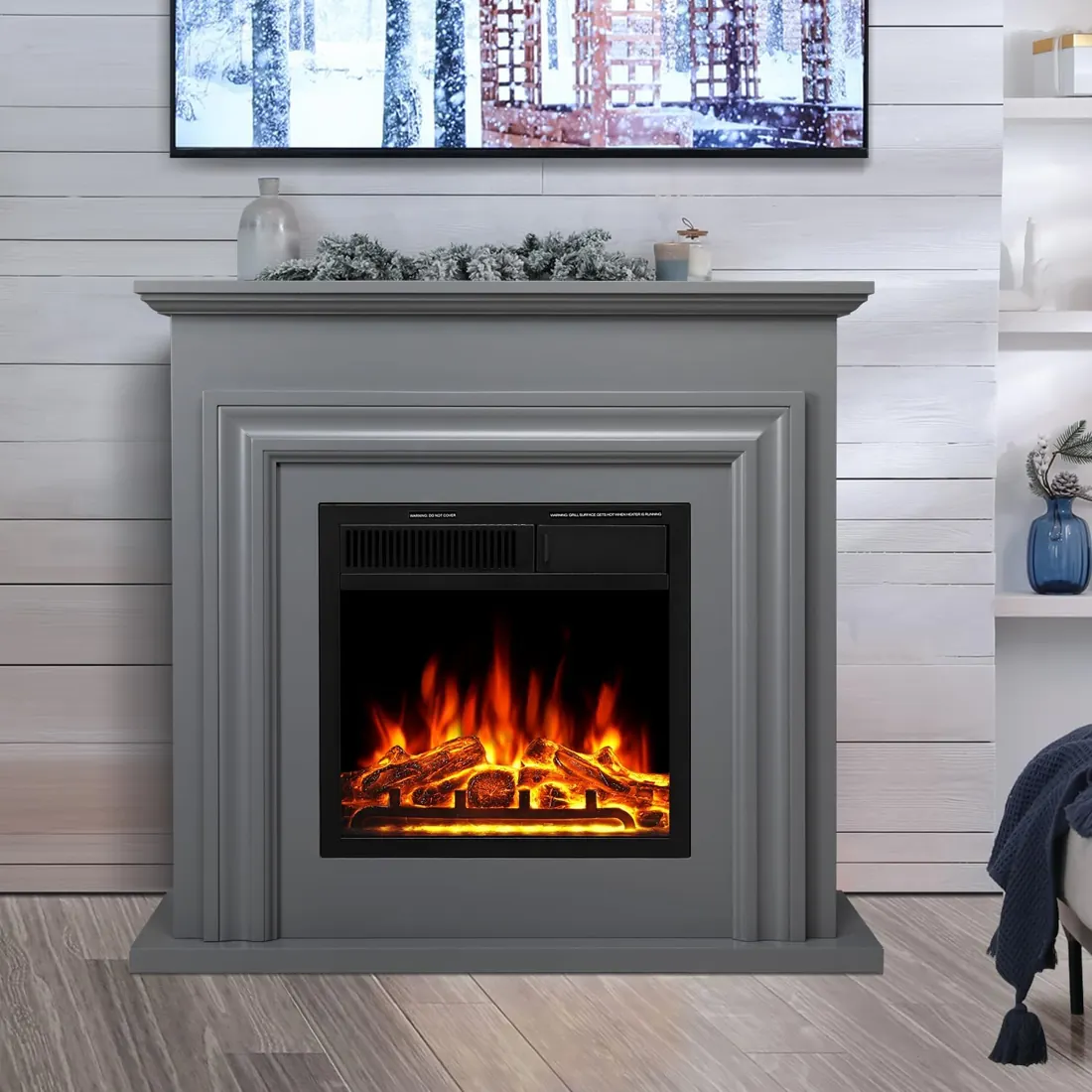 R.W.FLAME 36-inch Mantel Electric Fireplace