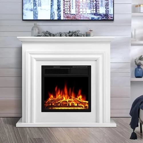 R.W.FLAME 36-inch Mantel Electric Fireplace — 36'' · Pearlwhite detail 1