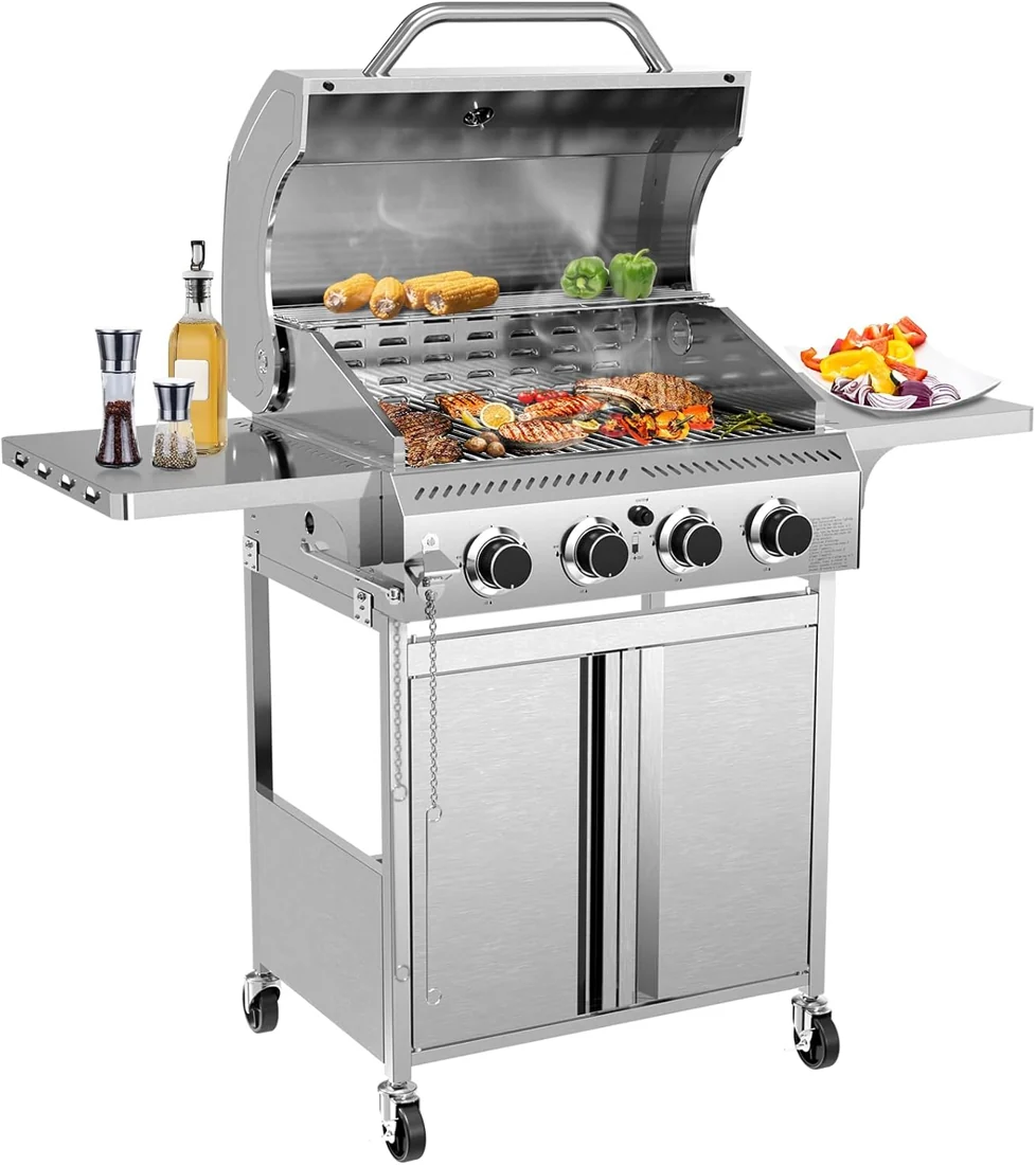 R.W.FLAME 4-Burner Gas Grill RW-G0140F
