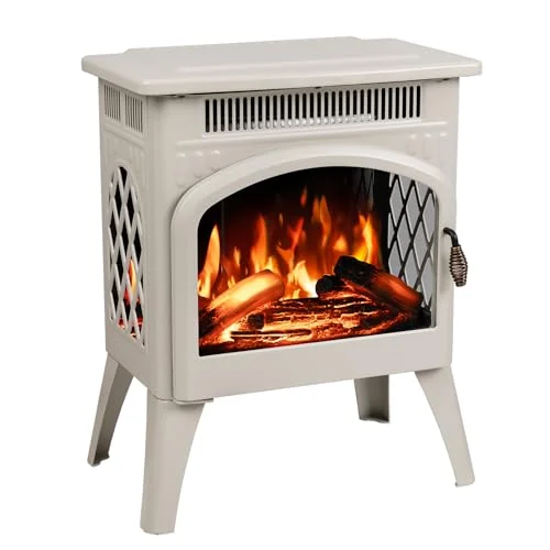 R.W.FLAME 17-inch Cathedral Electric Stove — 17" · Beige detail 1