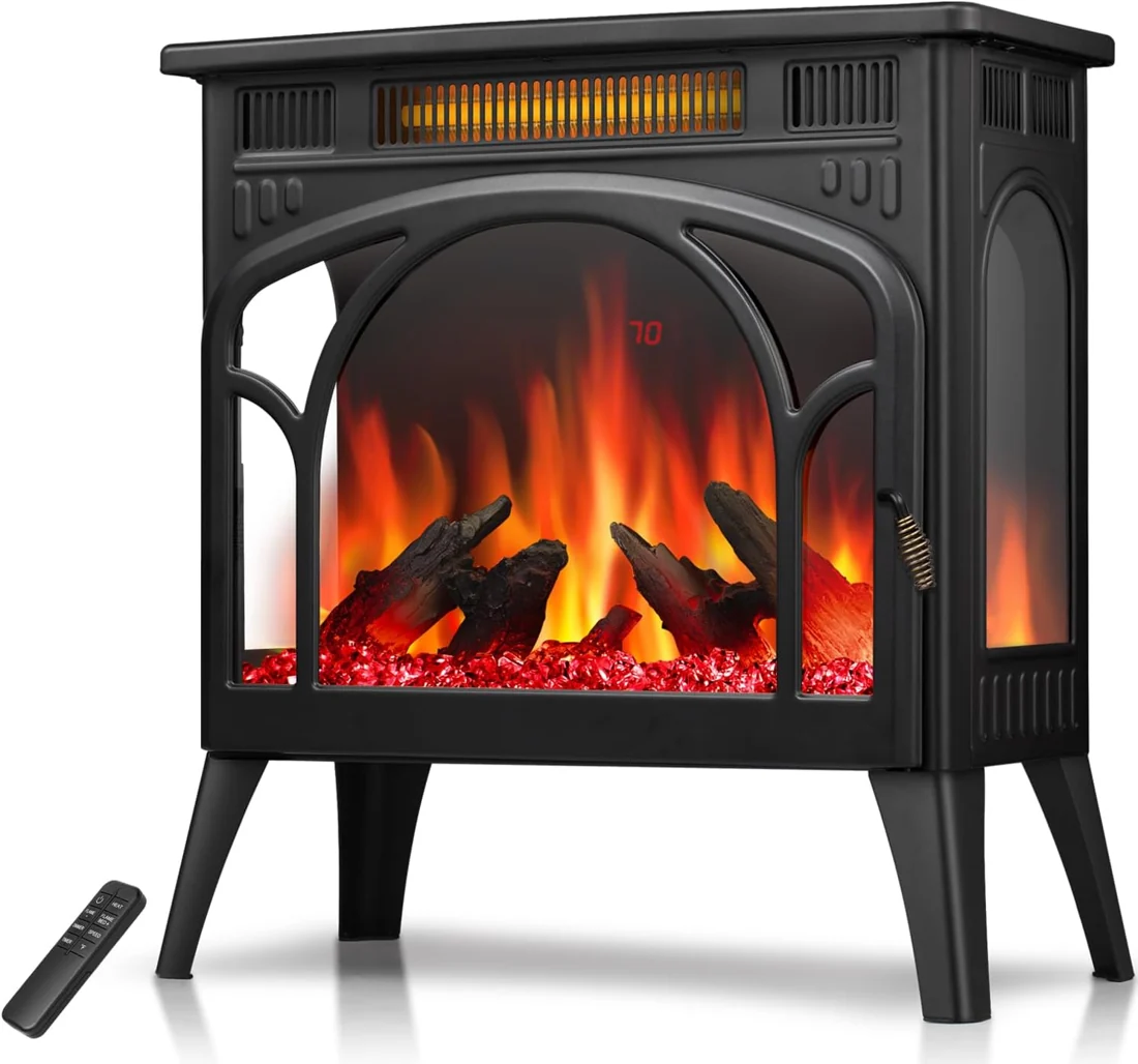R.W.FLAME 25-inch Cathedral Electric Stove — Upgraded Flame