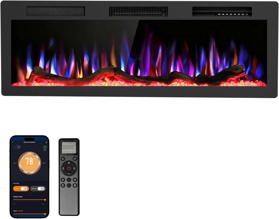 R.W.FLAME C6 Smart Electric Fireplace