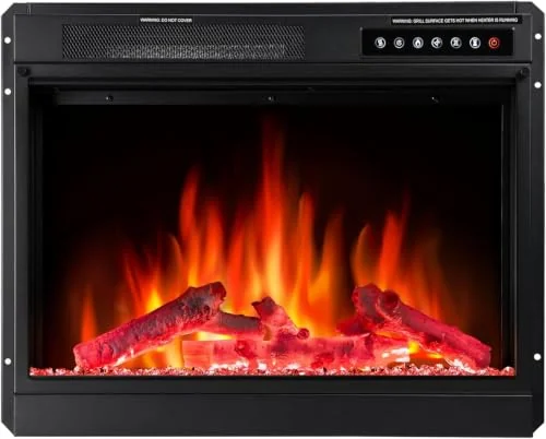 R.W.FLAME Adjustable Flame Electric Fireplace Insert — 23" · Black detail 1
